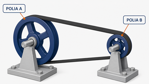 Acoplamento por Correia ou Contato.